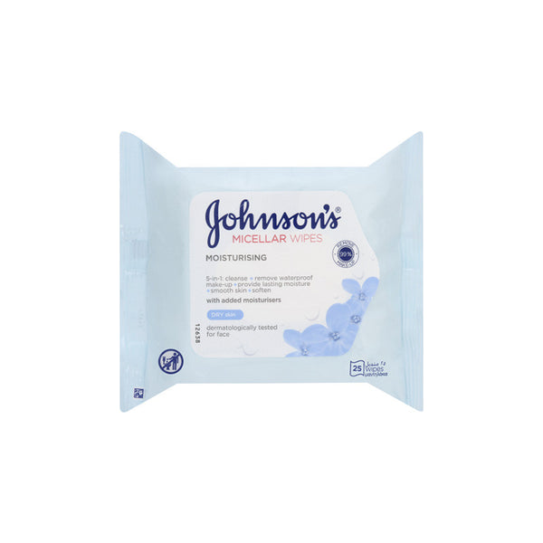 Johnson’s Make-up be gone Wipes, Moisturising, Dry Skin, Pk 25