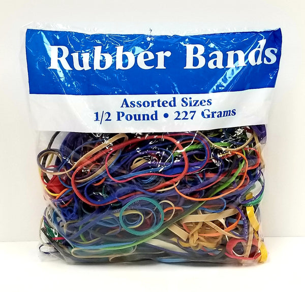 Rubber Bands Assorted Size 0.5lb 227g